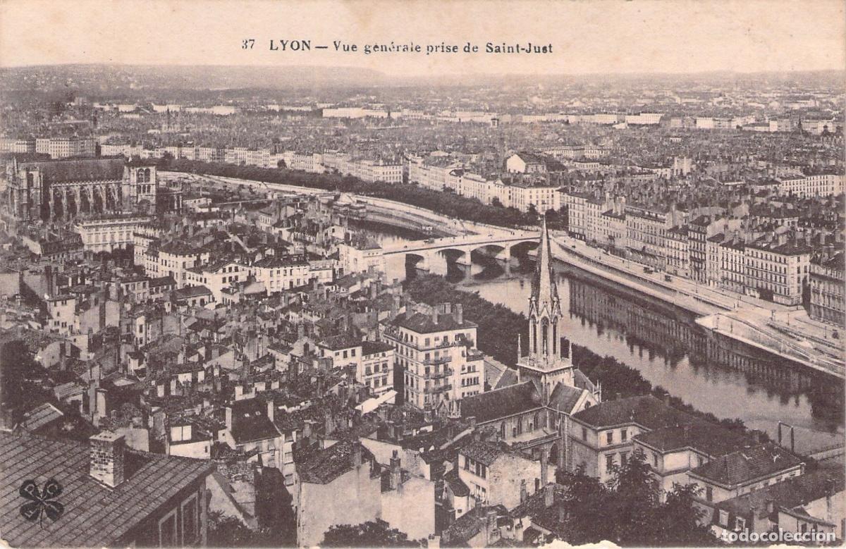 Postcards: Postal de Lyon, vista general desde Saint-Just, Francia