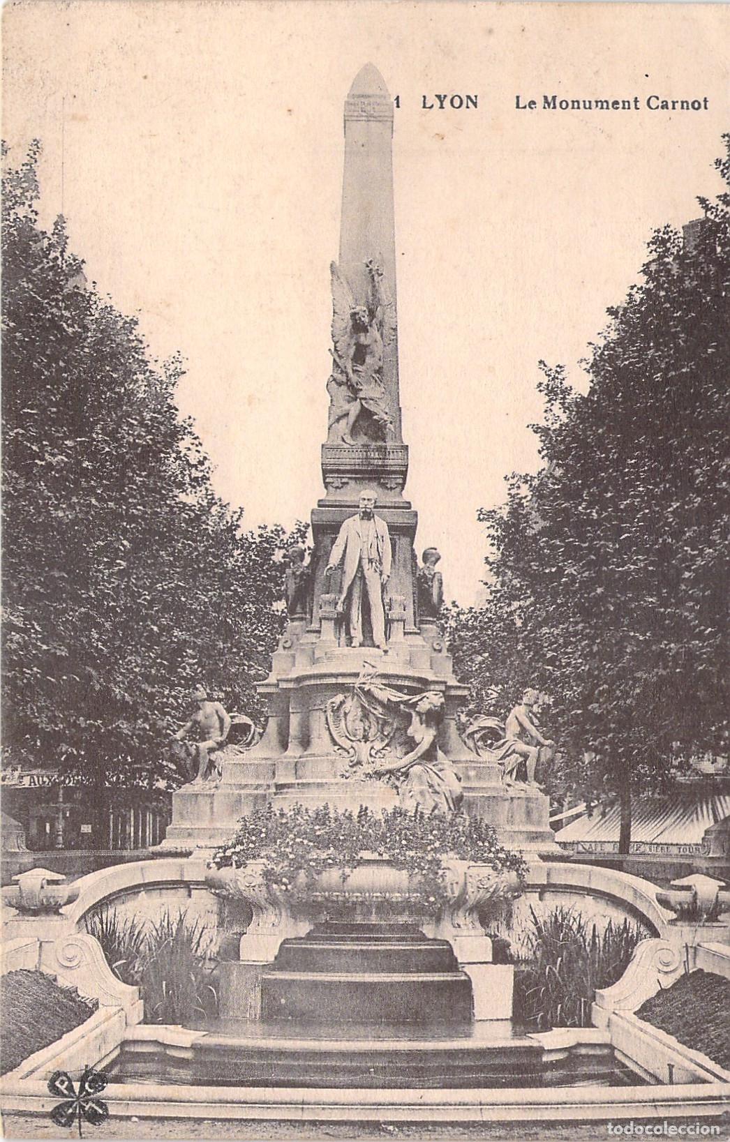 Postcards: Postal de Lyon Francia Monumento Carnot