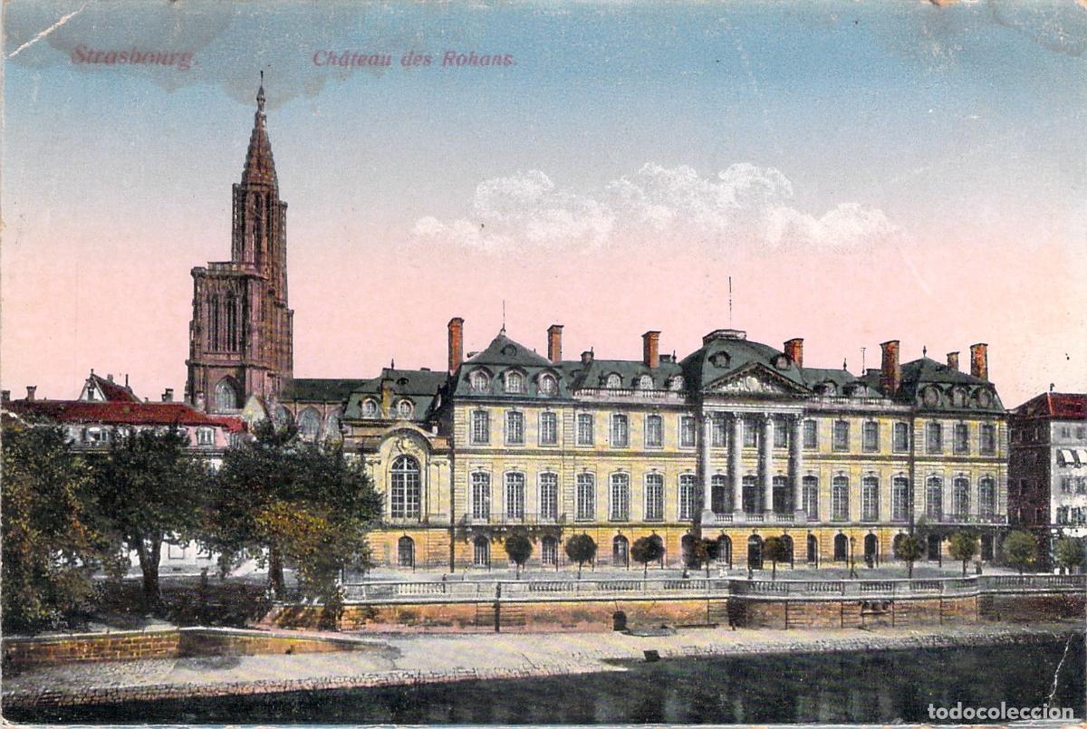 Postcards: Postal de Strasbourg: Chateau des Rohans y Catedral