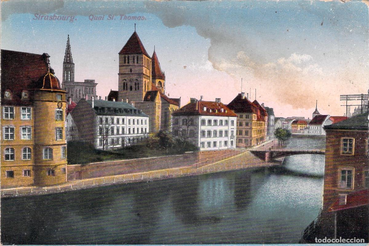 Postcards: Postal de Quai St. Thomas en Strasbourg, Francia