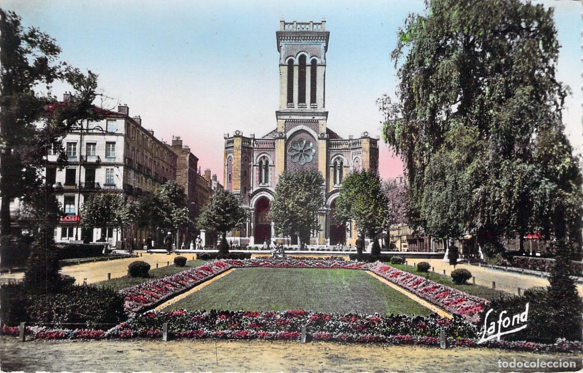 Postkarten: Postal de la Iglesia Saint-Charles en Saint-Etienne, Francia