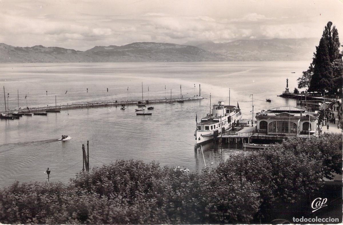 Postkarten: Postal de Evian-les-Bains Vista al Puerto