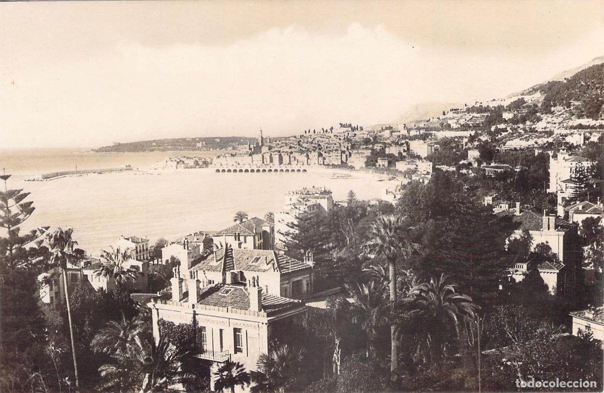 Postales: Postal de Menton, Vista de Garavan, Costa Azul, Francia