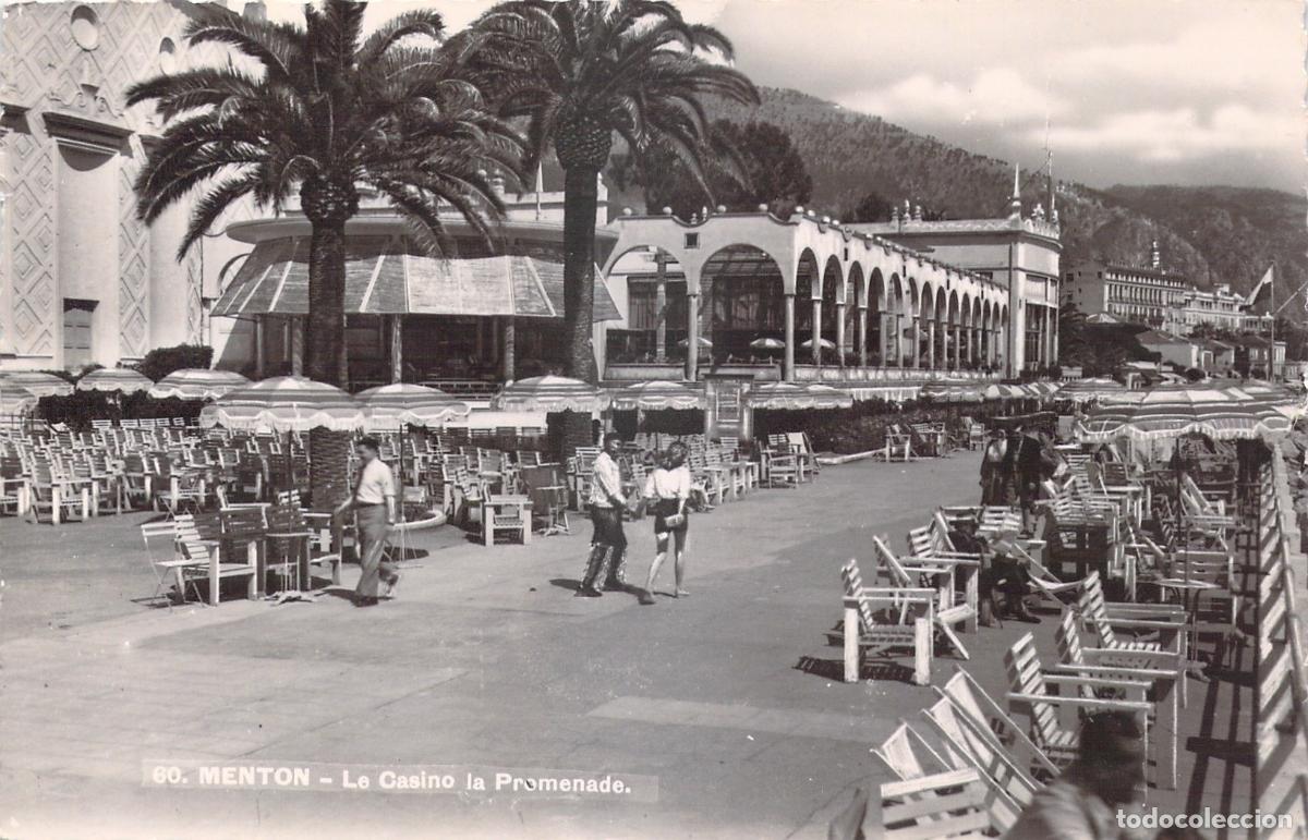 Postkarten: Postal de Menton, Francia: El Casino y su paseo mar&iacute;timo
