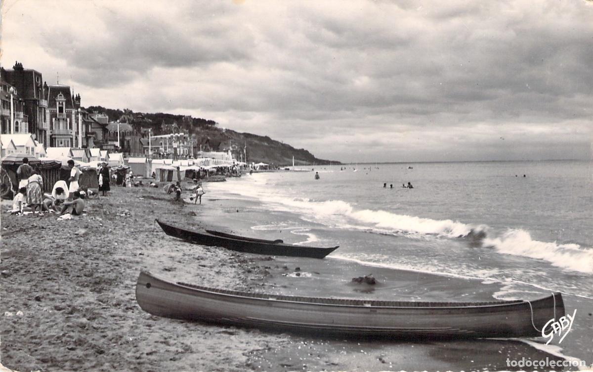 Postkarten: Postal de la playa de Villers-sur-Mer Francia