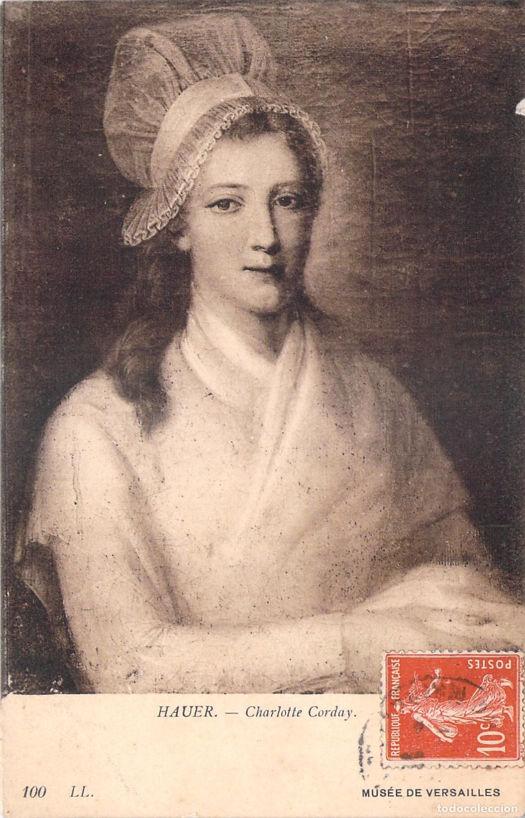 Postkarten: Postal de Charlotte Corday Retrato del Museo de Versalles