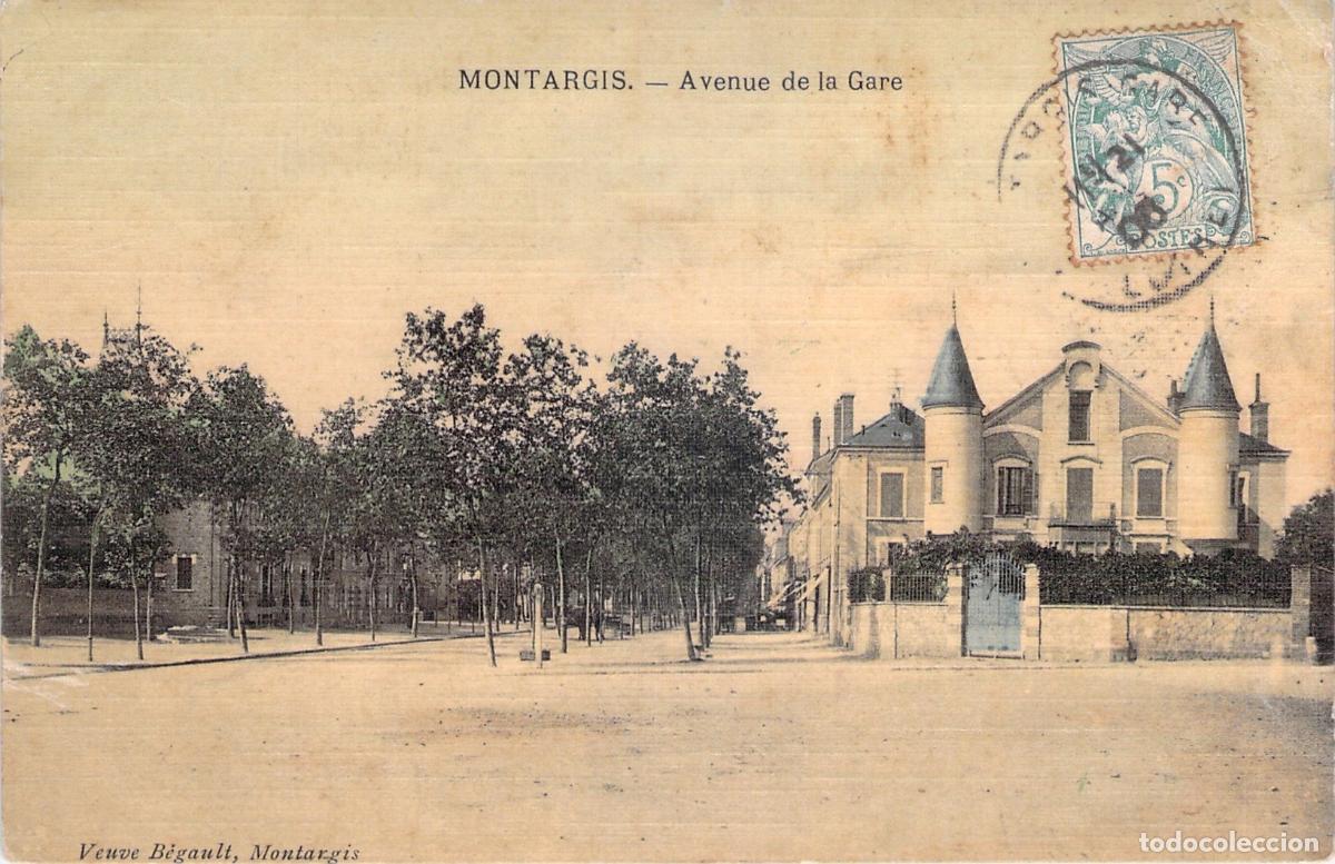 Postkarten: Postal de la Avenue de la Gare en Montargis, Francia