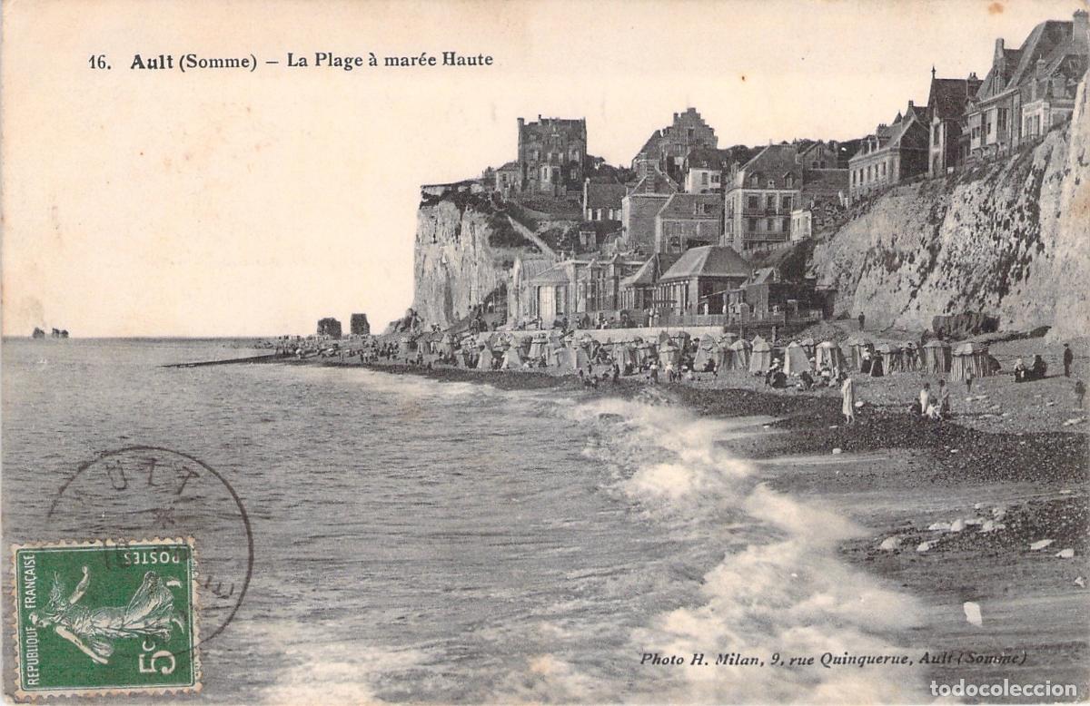Postkarten: Postal de la Playa de Ault en Somme Francia