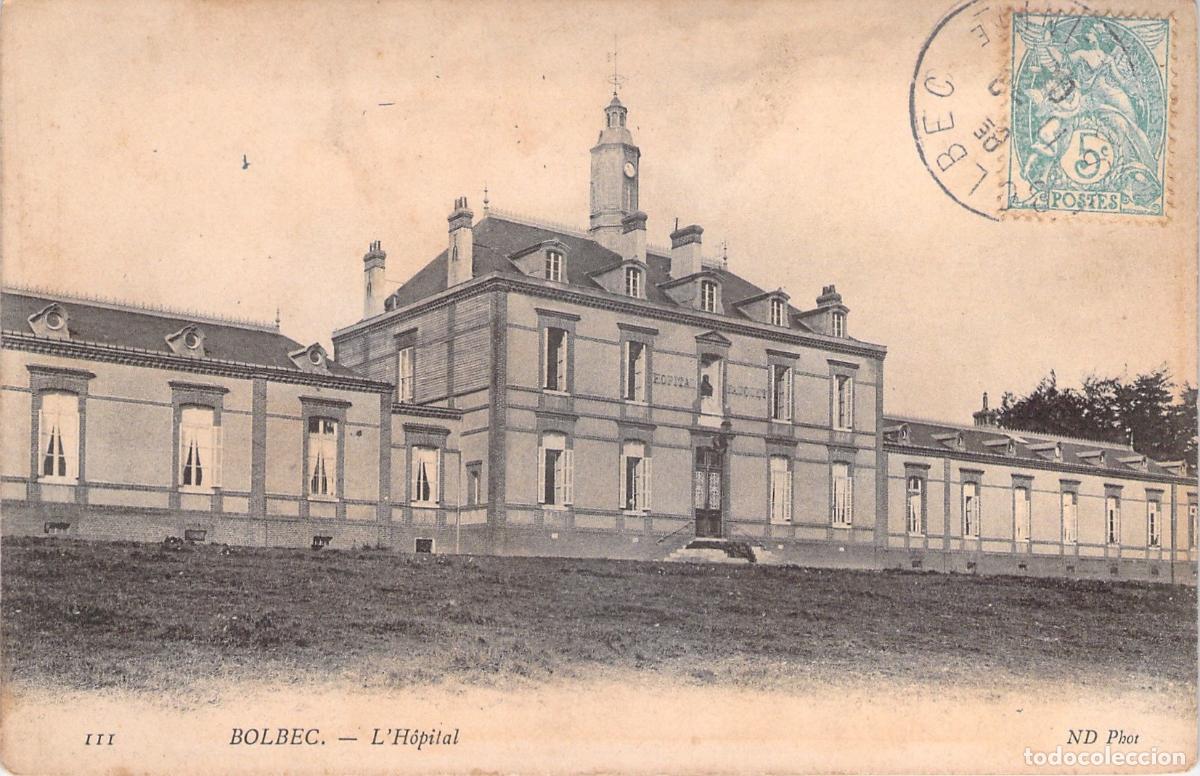 Postkarten: Postal de Bolbec, Hospital de la ciudad, Francia