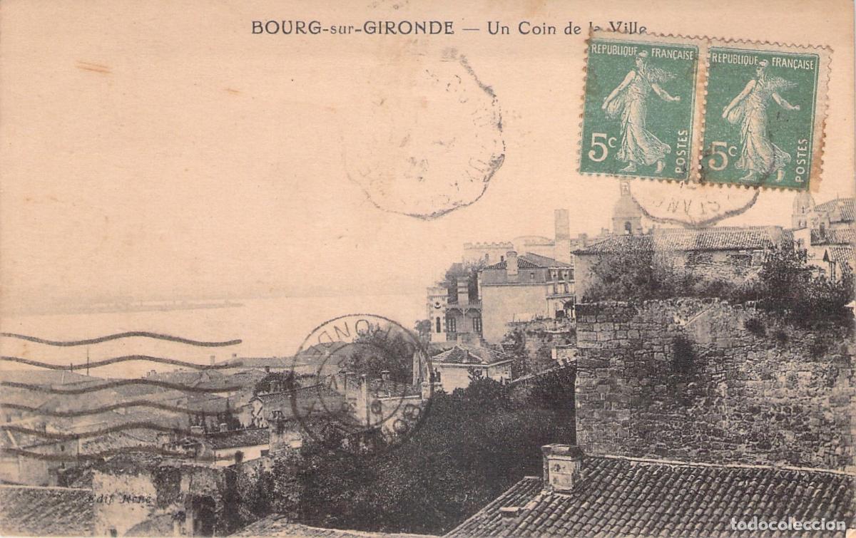 Postcards: Postal de Bourg-sur-Gironde, Francia, vista panor&aacute;mica urbana
