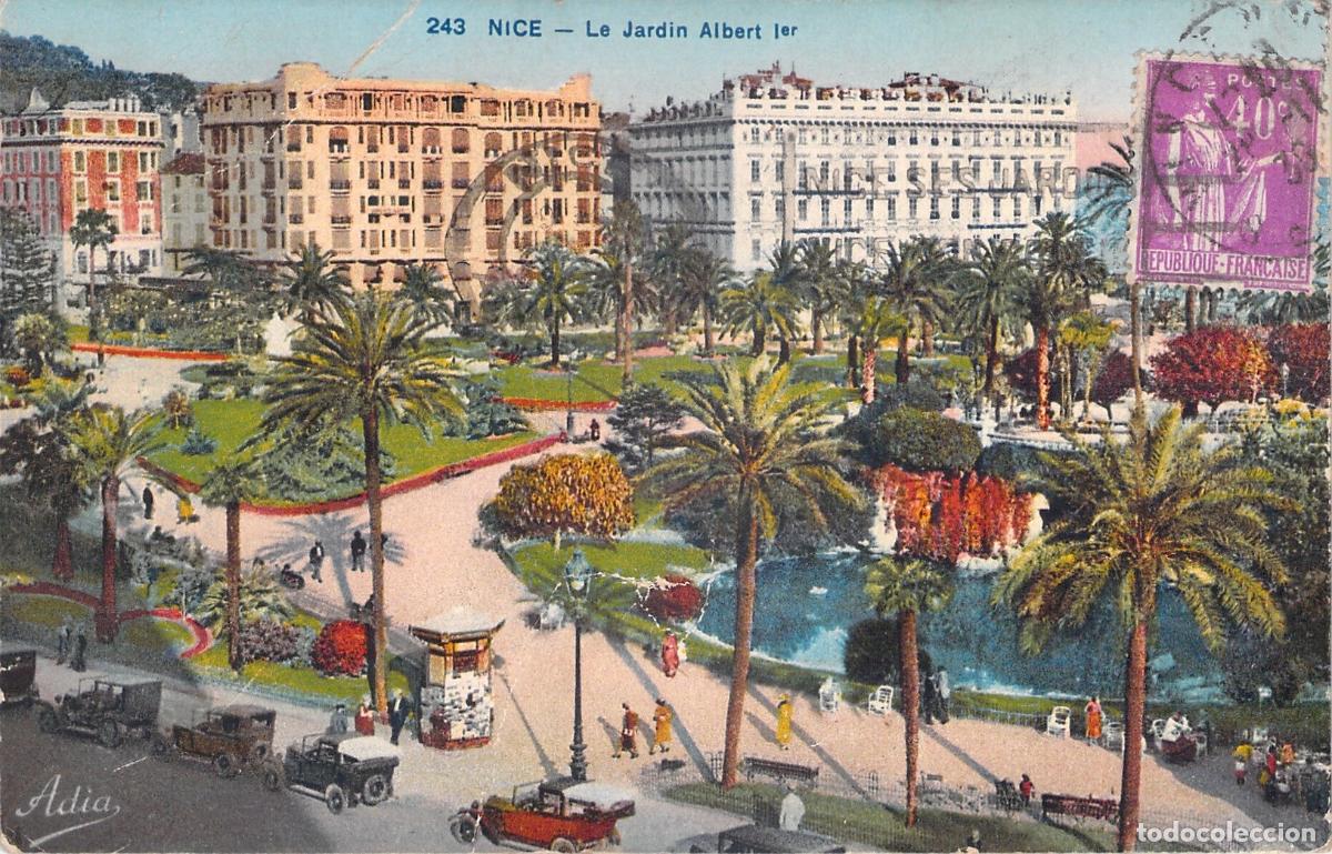 Postkarten: Postal de Niza, Francia: Jard&iacute;n Albert Ier