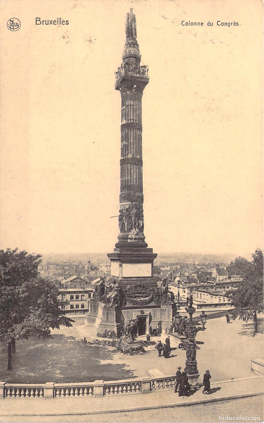 Cartoline: Postal de la Columna del Congreso en Bruselas