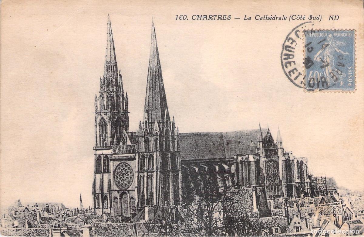 Cartes Postales: Postal de la Catedral de Chartres, vista sur
