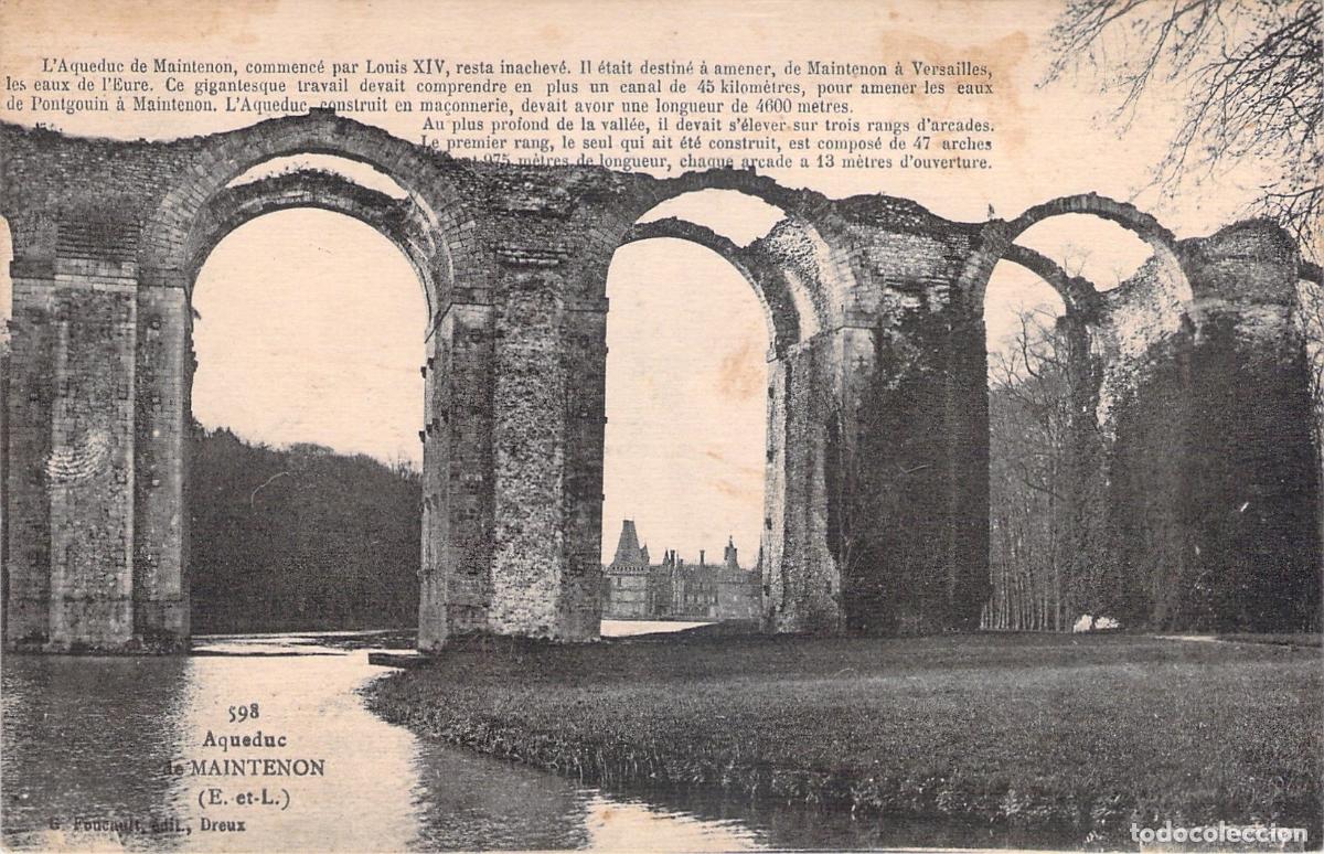 Cartoline: Postal del Acueducto de Maintenon en Francia
