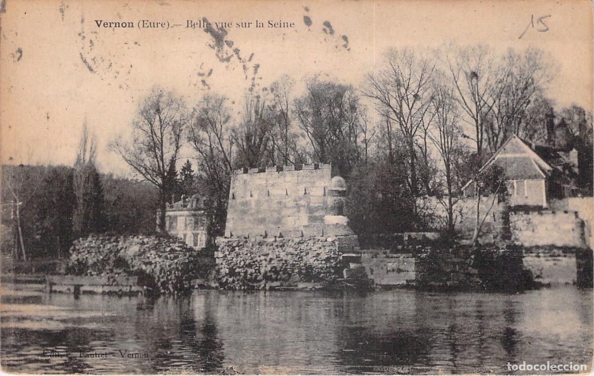 Postcards: Postal de Vernon Eure y el r&iacute;o Sena en Francia