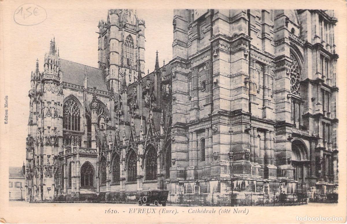Postcards: Postal de la Catedral de Evreux, Fachada Norte