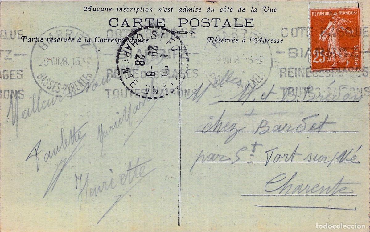 Postales: Postal de Biarritz: Rocher de la Vierge - Foto 2