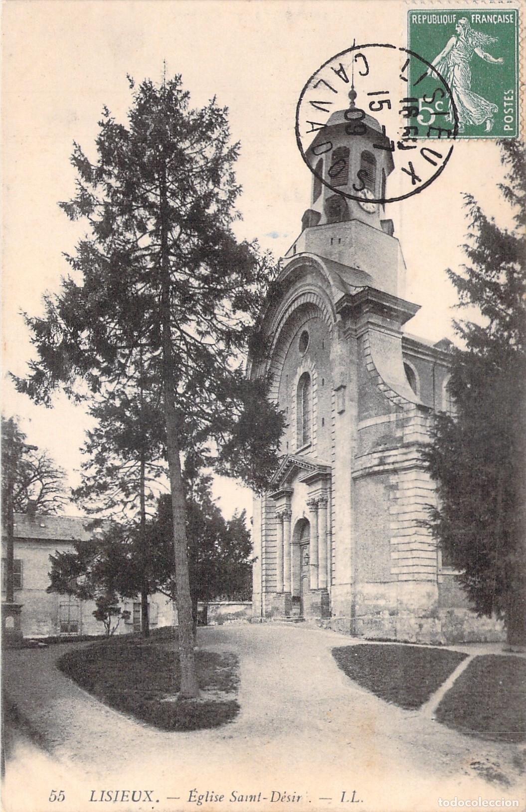 Postales: Postal de la Iglesia Saint-D&eacute;sir en Lisieux, Francia