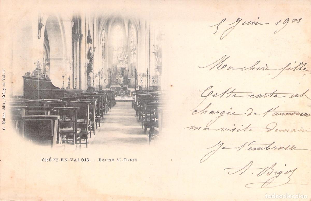 Postales: Postal de la Iglesia de Saint-Denis en Crepy-en-Valois