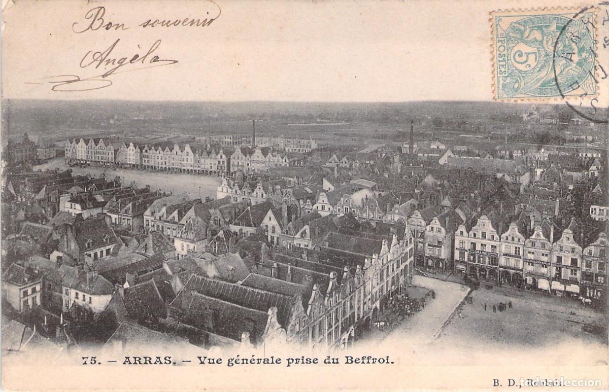Postcards: Postal de Arras, vista general tomada desde el Campanario