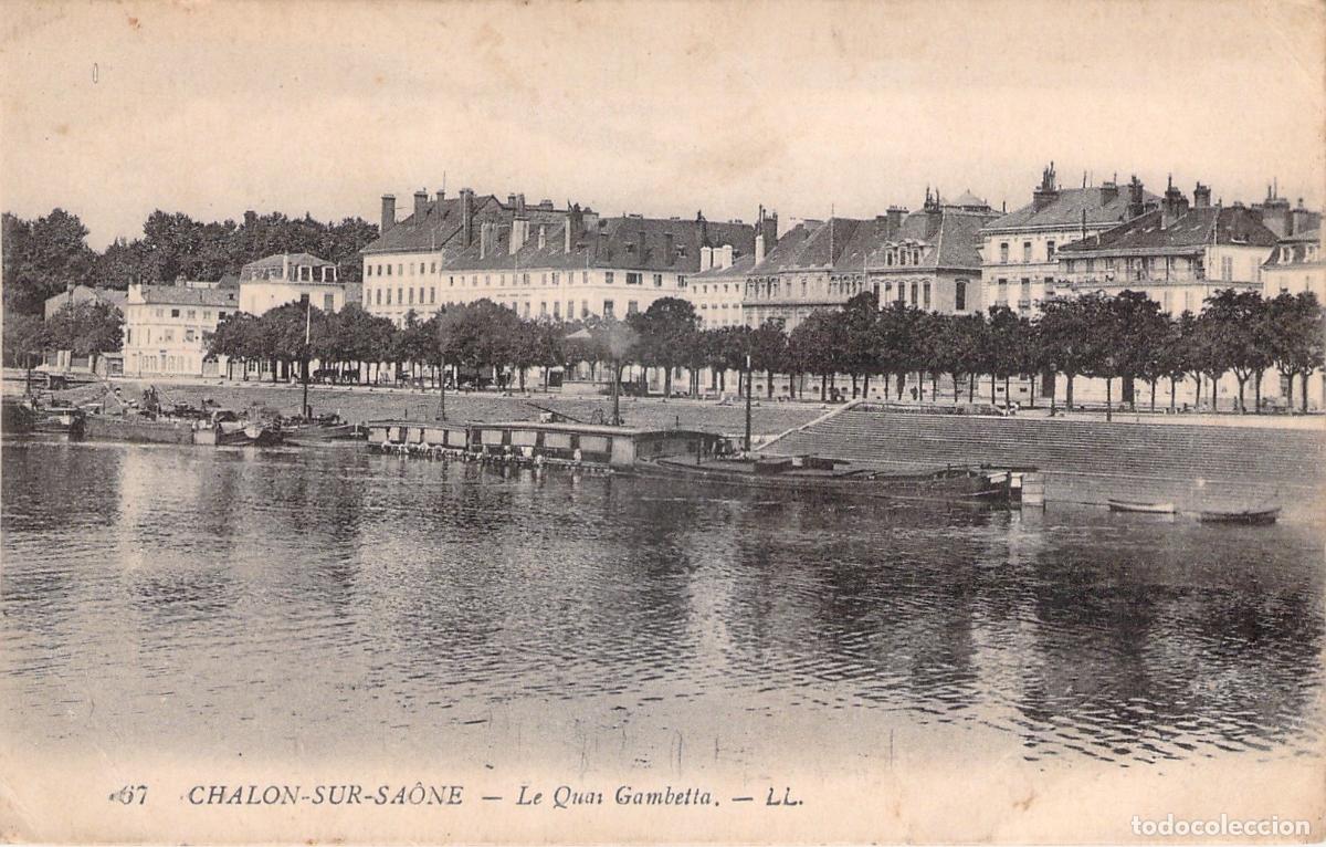 Postales: Postal de Chalon-sur-Sa&ocirc;ne vista del Quai Gambetta Francia