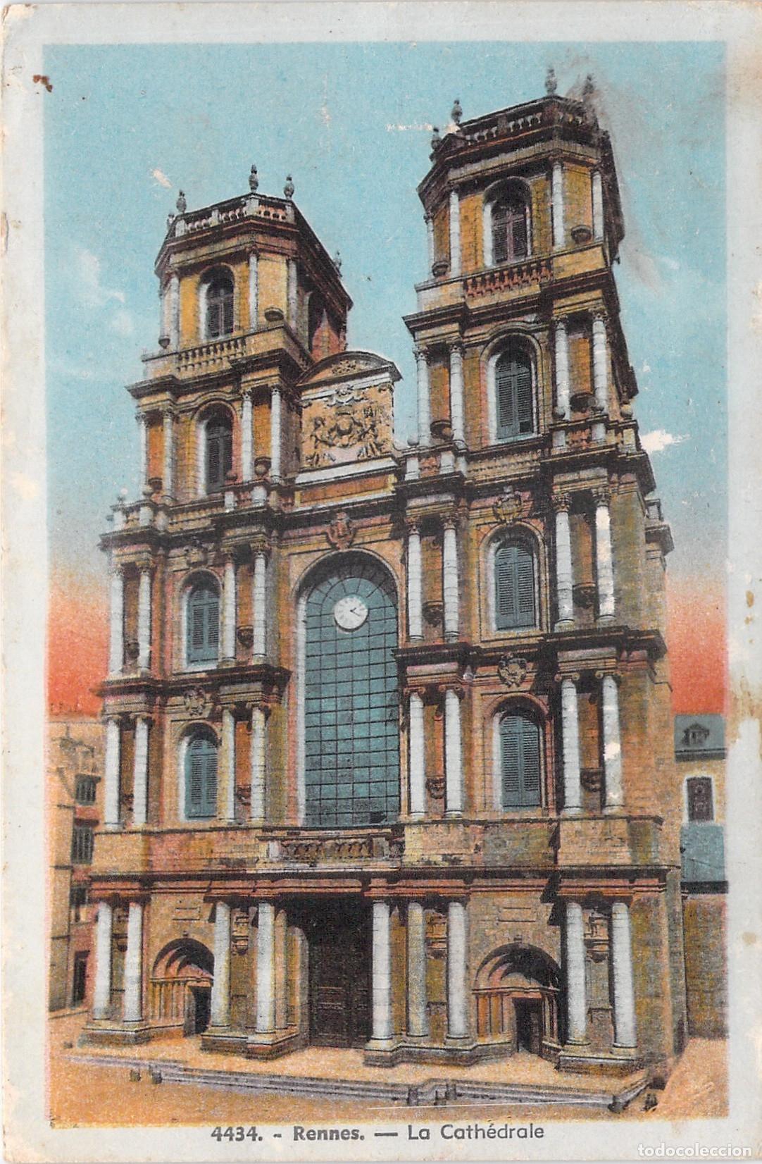 Postales: Postal de la Catedral de Rennes, Francia
