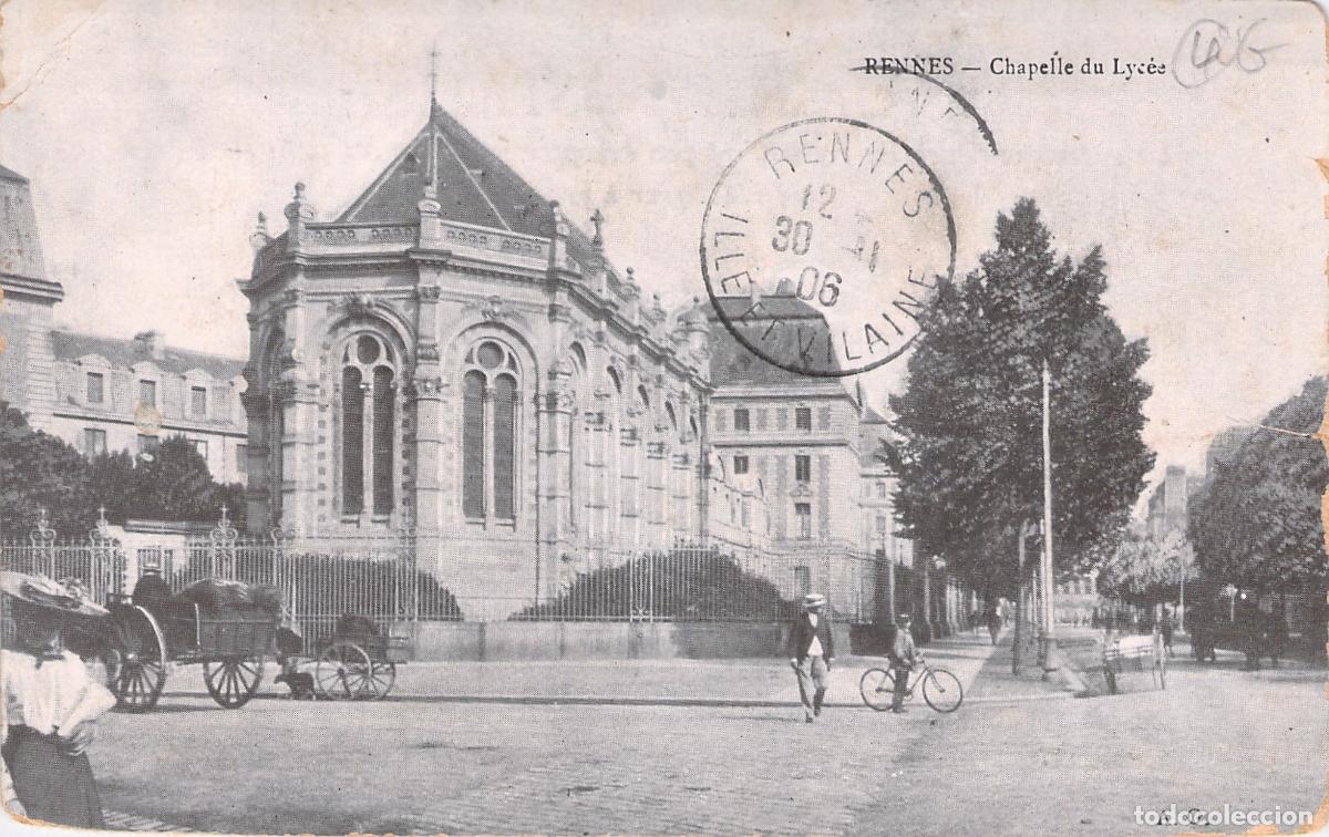 Postales: Postal de Rennes Capilla del Liceo Francia
