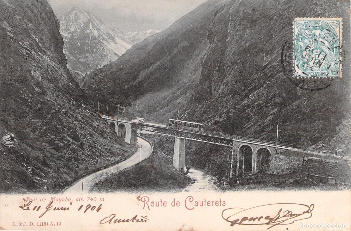 Cartes Postales: Postal del Puente de Mayaba en Cauterets Pirineos Francia