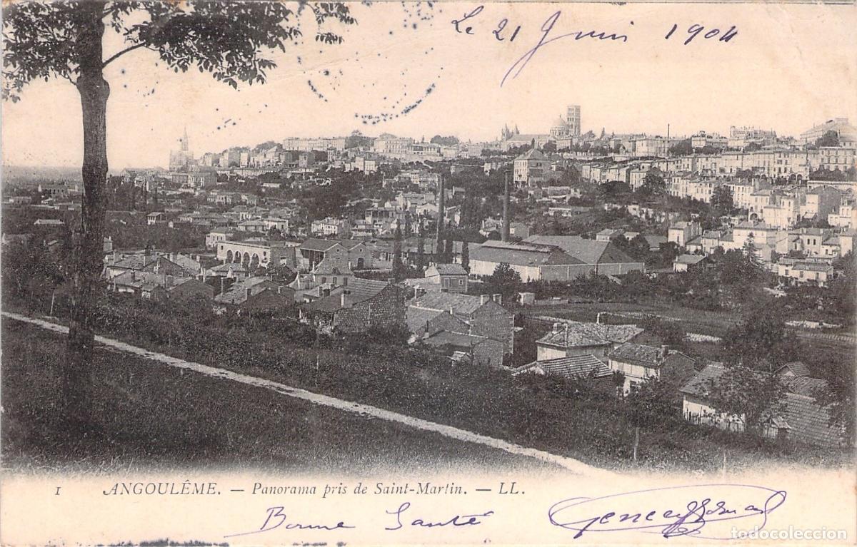 Postcards: Postal de Angulema, vista panor&aacute;mica desde Saint-Martin