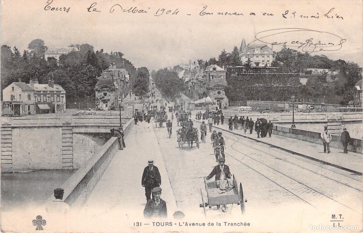 Cartoline: Postal de Tours, Avenue de la Tranch&eacute;e en Francia