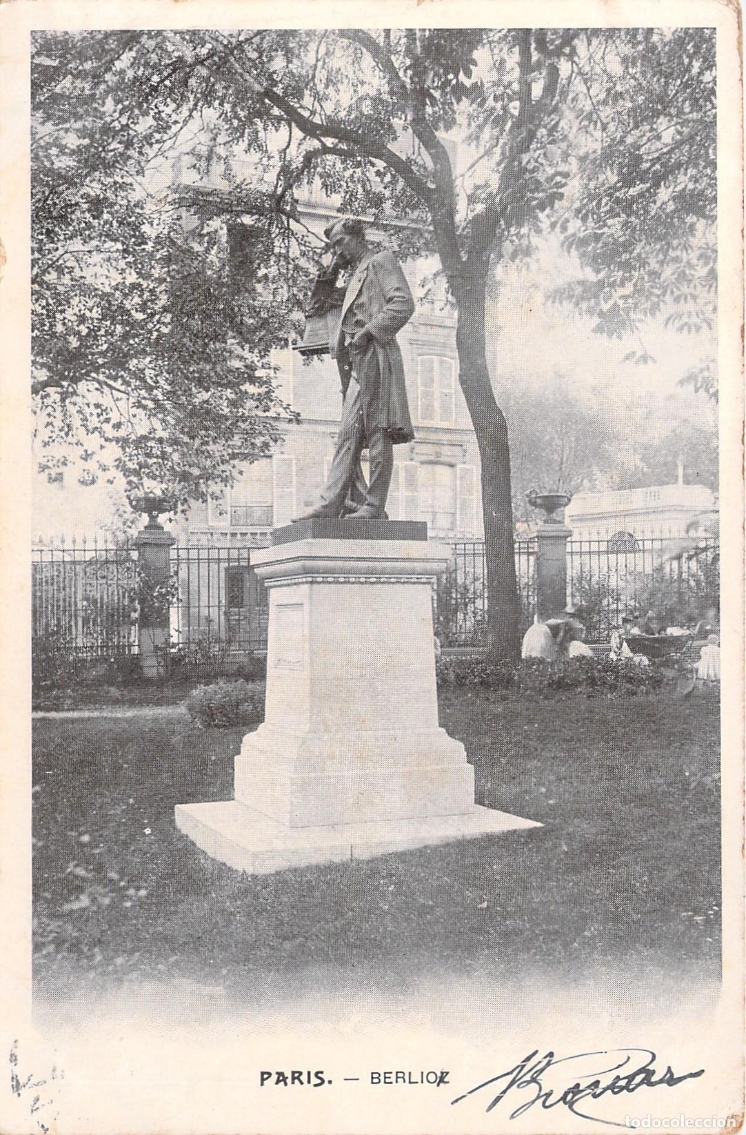 Postkarten: Postal de la estatua de Berlioz en Par&iacute;s