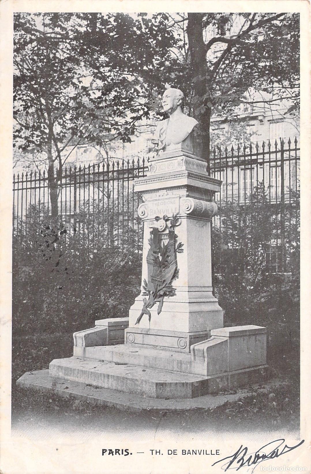 Postkarten: Postal Monumento Th&eacute;odore de Banville en Par&iacute;s