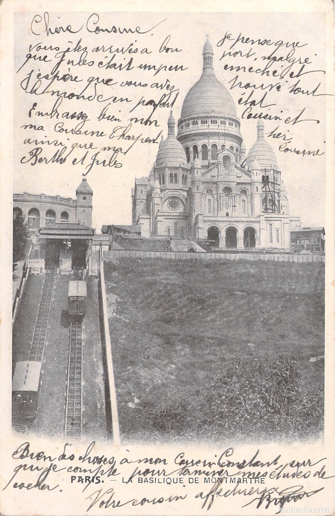 Postkarten: Postal de la Bas&iacute;lica del Sacr&eacute;-C&oelig;ur en Par&iacute;s con su funicular