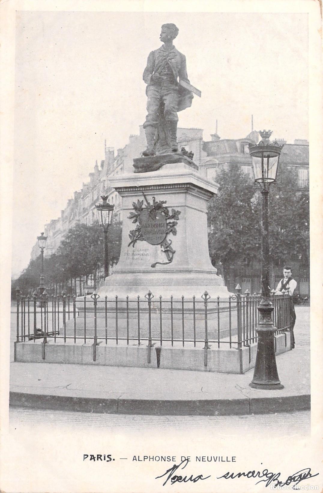 Postkarten: Postal de Par&iacute;s monumento a Alphonse de Neuville