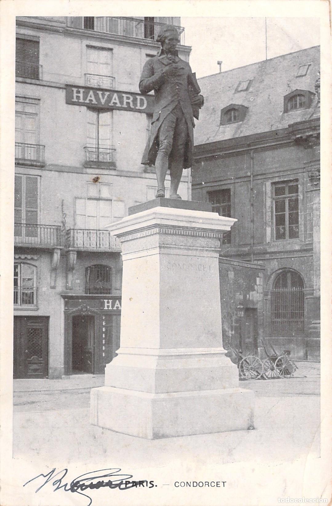 Postkarten: Postal del Monumento a Condorcet en Par&iacute;s