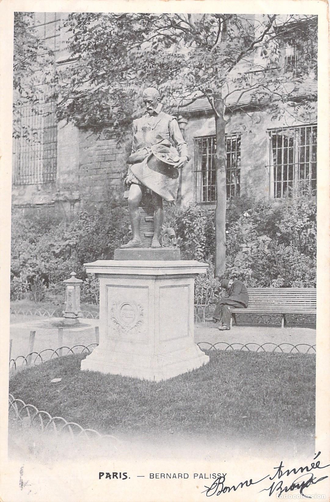 Postkarten: Postal de Par&iacute;s con Estatua de Bernard Palissy
