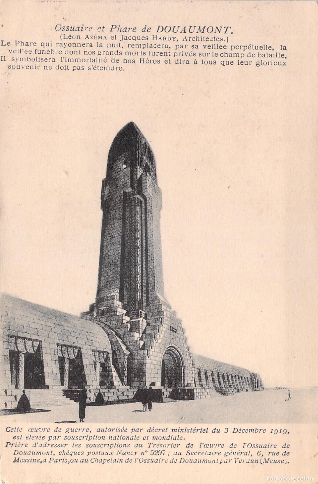 Cartes Postales: Postal del Osario y Faro de Douaumont en Francia