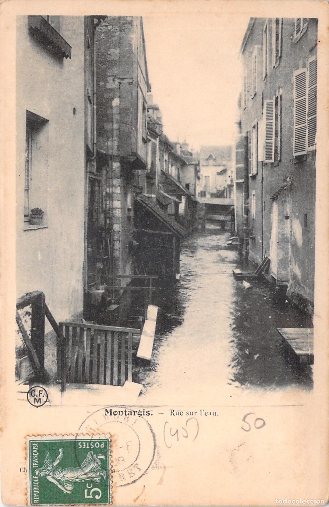 Cartes Postales: Postal de Montargis Rue sur l'eau Francia