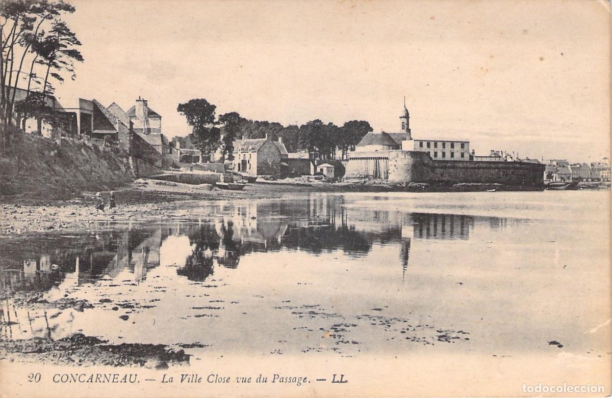 Cartes Postales: Postal de Concarneau La Ville Close vista desde el Pasaje