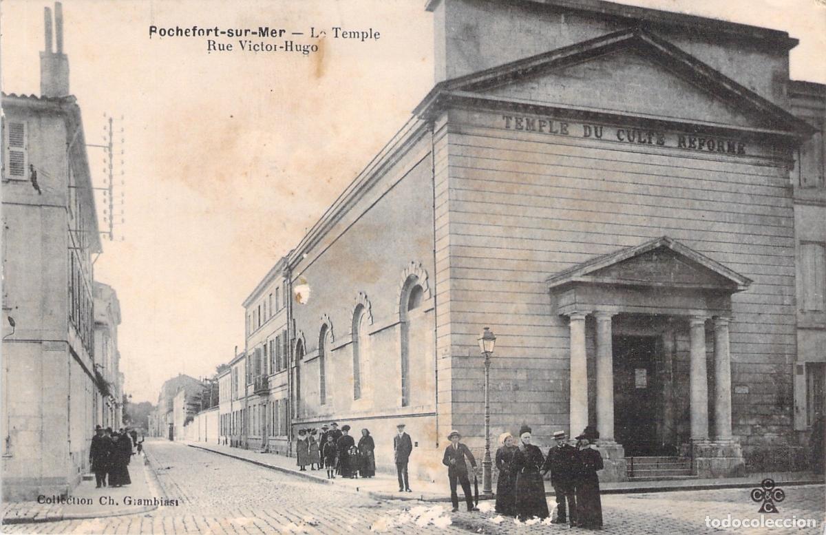 Cartes Postales: Postal de Rochefort-sur-Mer Templo del Culto Reformado Rue Victor-Hugo