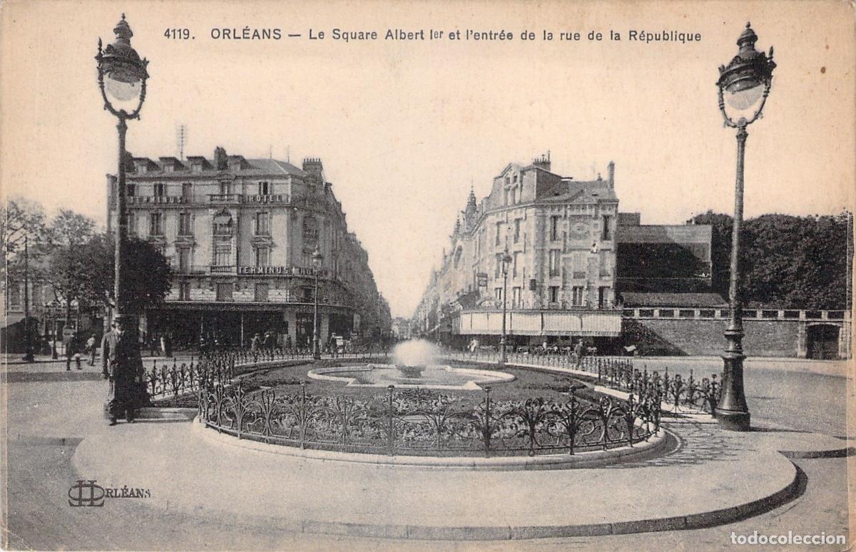 Postkarten: Postal de Orl&eacute;ans Square Albert Ier y Rue de la R&eacute;publique