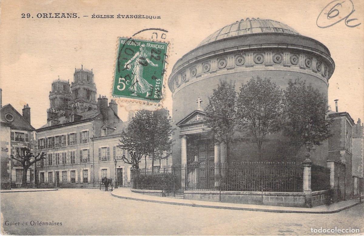 Postkarten: Postal de la Iglesia Evang&eacute;lica de Orleans Francia