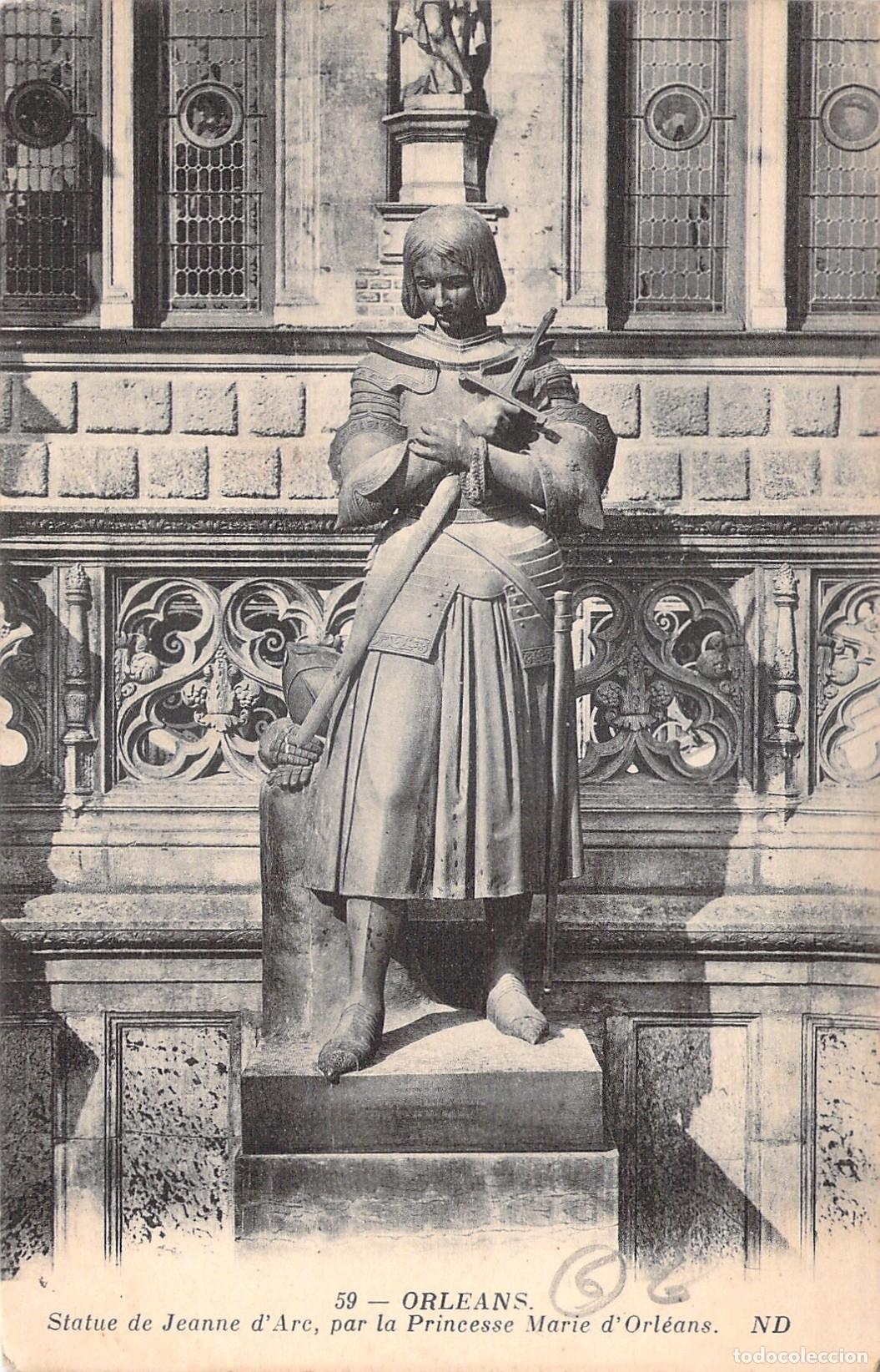 Postkarten: Postal de la Estatua de Juana de Arco en Orleans, Francia