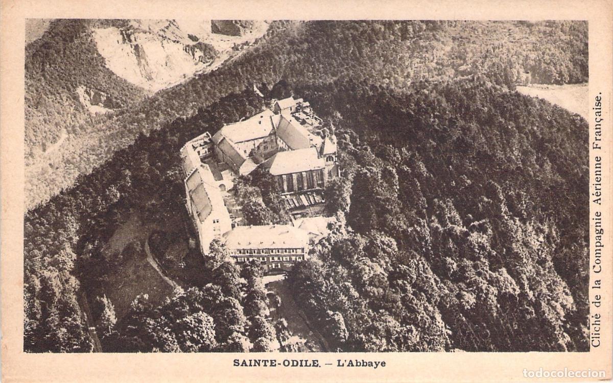 Cartes Postales: Postal de la Abad&iacute;a de Sainte-Odile en Francia vista a&eacute;rea