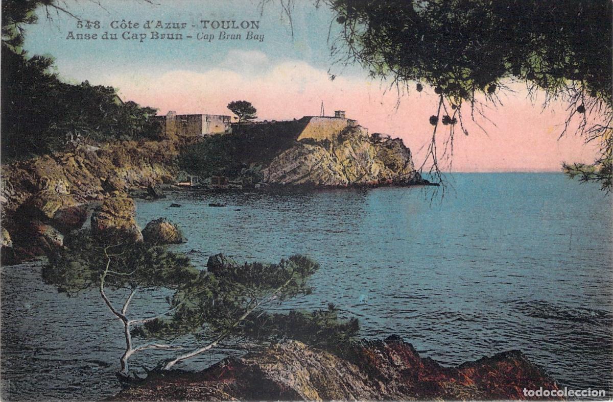 Cartoline: Postal de la Bah&iacute;a de Cap Brun en Toulon, Francia