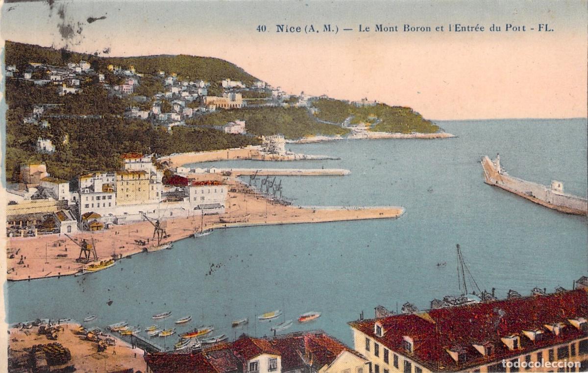 Cartoline: Postal de Niza Francia Mont Boron y la entrada al puerto