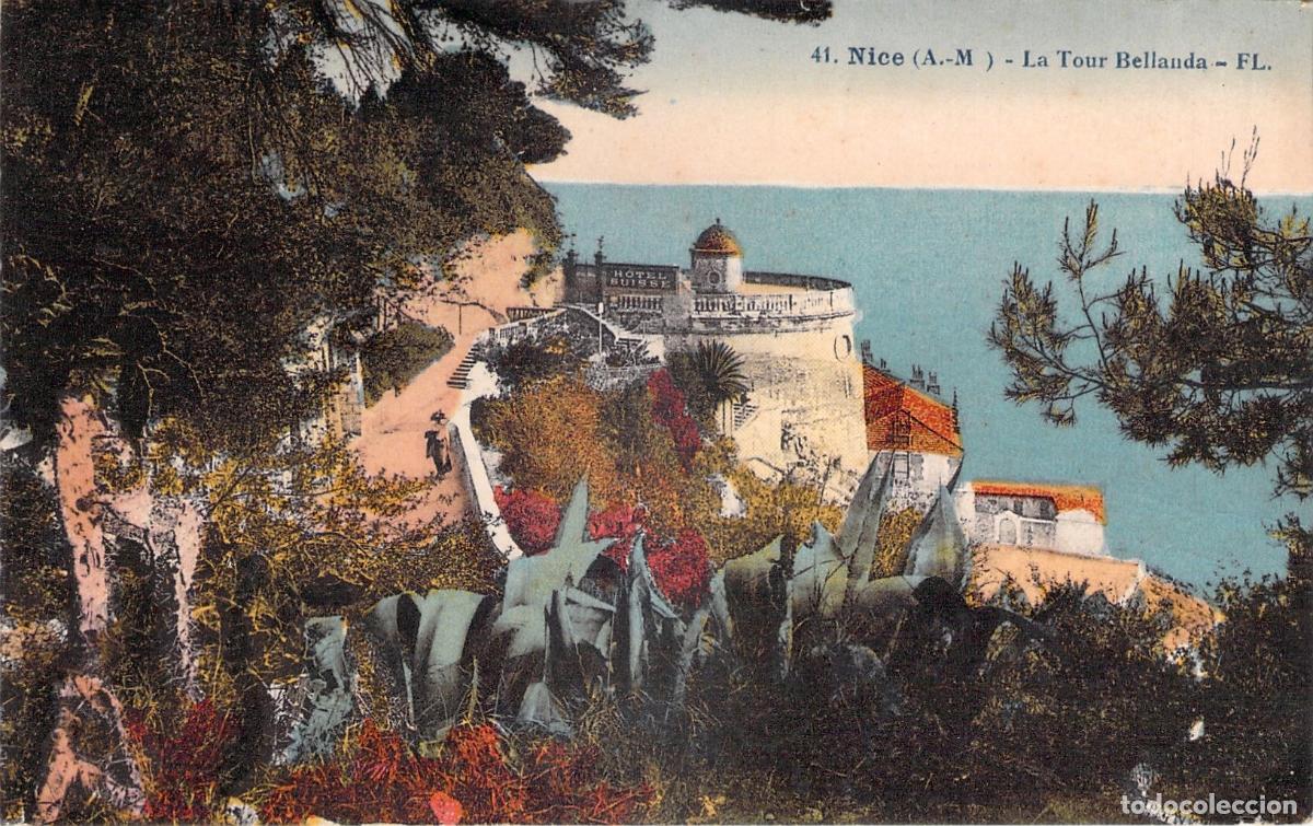 Postkarten: Postal de La Tour Bellanda en Niza, Francia