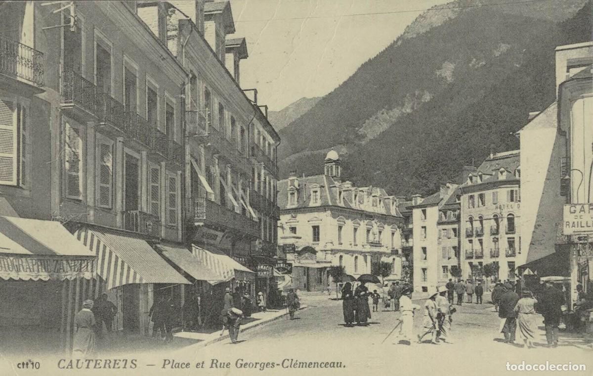Cartoline: Cauterets Place et Rue Georges-Clemenceau Altos Pirineos Francia / Reproducci&oacute;n