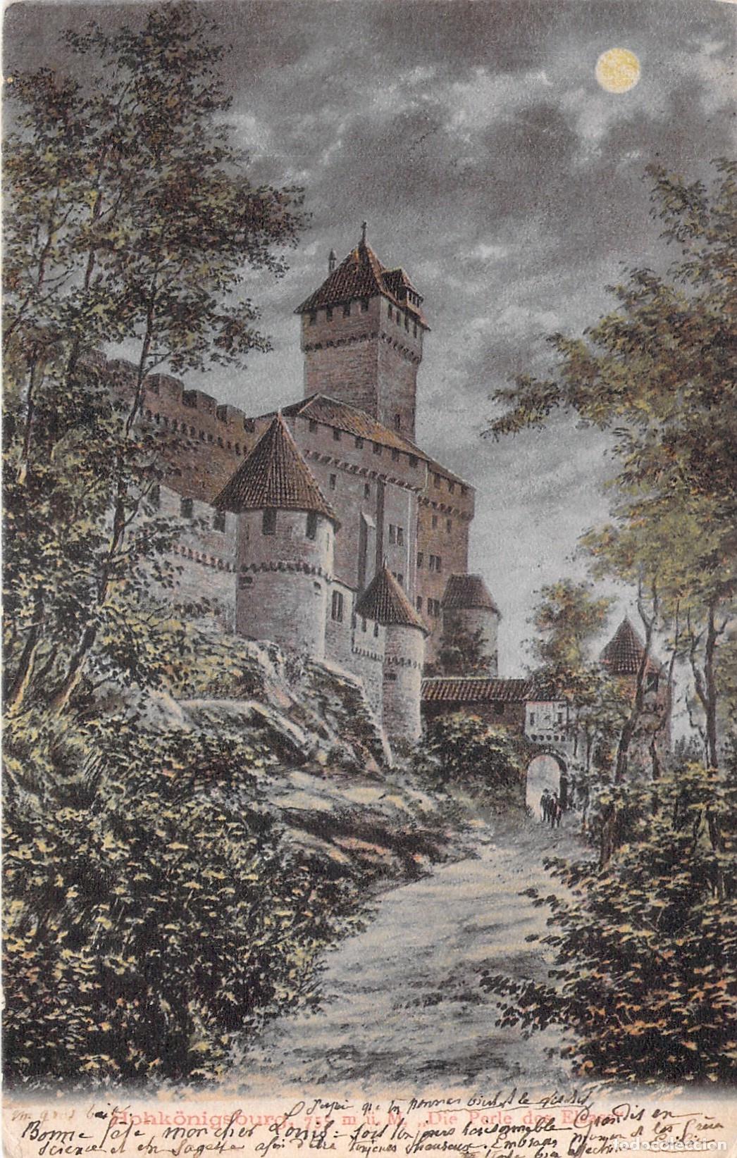 Postkarten: Postal del Castillo de Haut-Koenigsbourg en Alsacia