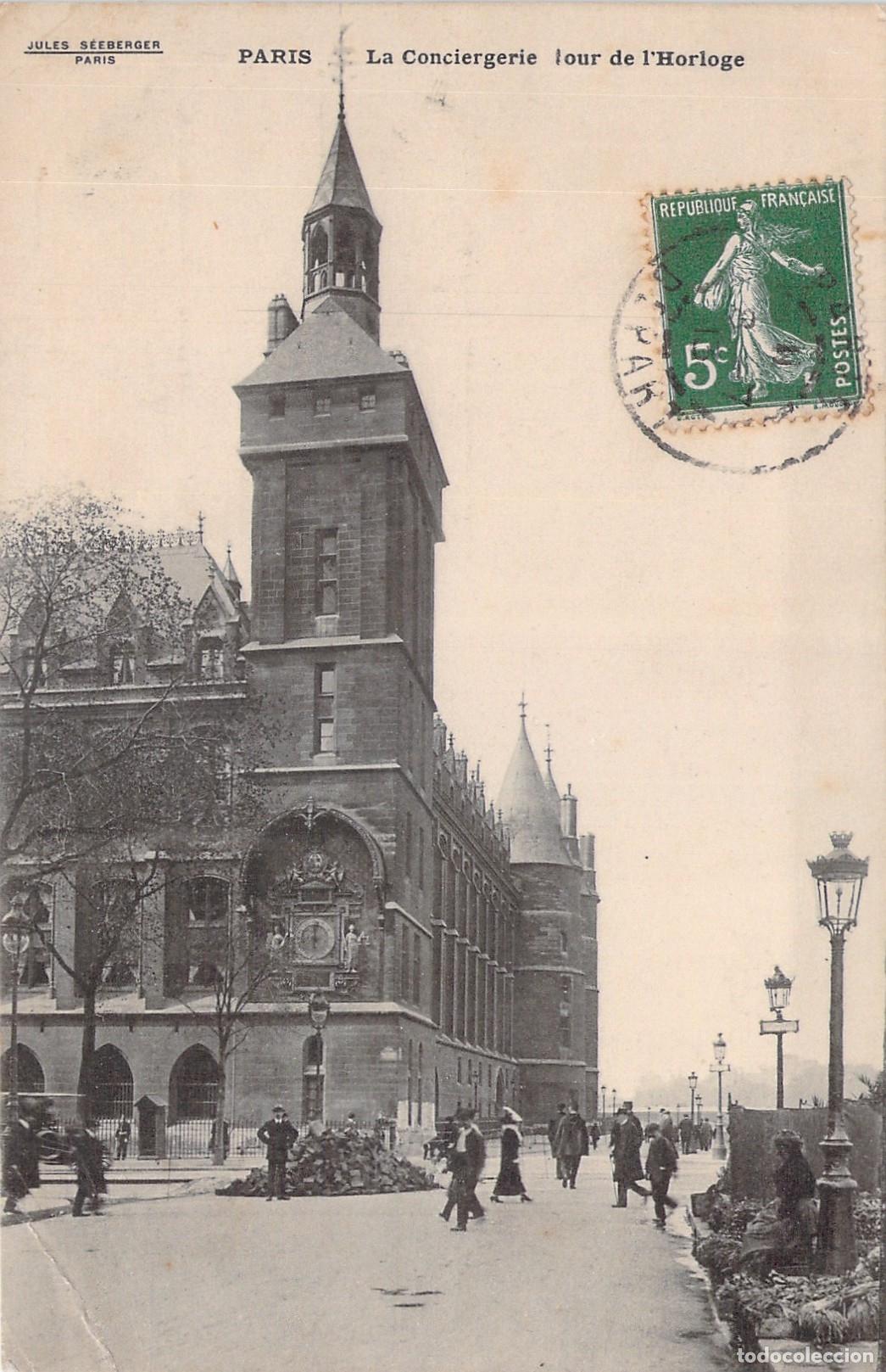 Postkarten: Postal de la Conciergerie y la Torre del Reloj en Par&iacute;s